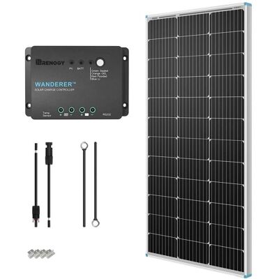 Kit Solaire Renogy 100W 12V - Énergie Hors Réseau Monocristalline Kit Solaire Renogy 100W 12V - Énergie Hors Réseau Monocristalline