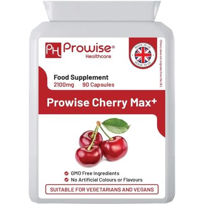 Prowise Healthcare Cereja Max+ 2100mg - 90 Cápsulas Veganas Prowise Healthcare Cereja Max+ 2100mg - 90 Cápsulas Veganas