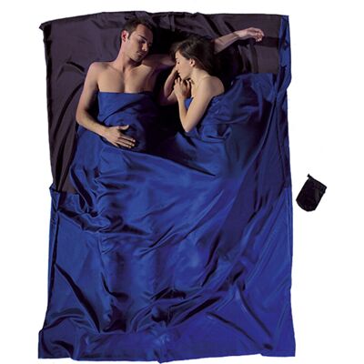 Sacco da viaggio in seta blu Cocoon - Doppio Sacco da viaggio in seta blu Cocoon - Doppio