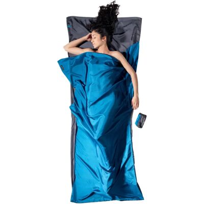 Cocoon Leichtes Seidenschlafsack - Reisebett - 220 x 90 cm - Blau Cocoon Leichtes Seidenschlafsack - Reisebett - 220 x 90 cm - Blau