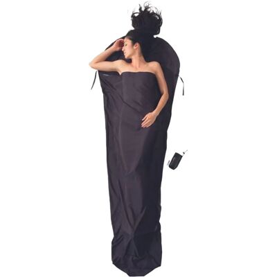 Cocoon MUMMYLINER THERMOLITE SOIE - Drap de Sac - Taille ONESIZE - VOLCANO GREY / noir - Publicité Cocoon MUMMYLINER THERMOLITE SOIE - Drap de Sac - Taille ONESIZE - VOLCANO GREY / noir - Publicité