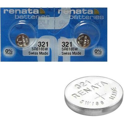 Baterias de Relógio Renata SR616SW - Prata - 2 Pacotes Baterias de Relógio Renata SR616SW - Prata - 2 Pacotes