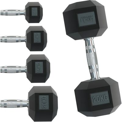 Body Revolution 30020 - Hexagon Dumbbells - 2kg - Black Body Revolution 30020 - Hexagon Dumbbells - 2kg - Black