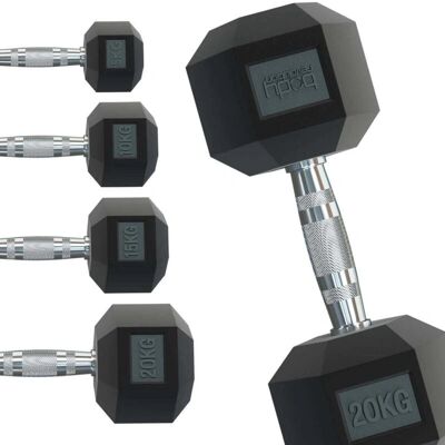 Body Revolution 30041 Mancuernas hexagonales ajustables 37,5kg - Fuerza y músculo Body Revolution 30041 Mancuernas hexagonales ajustables 37,5kg - Fuerza y músculo