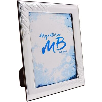 Argenteria Mb Cornice Portafoto Argento 13x18 cm con Intreccio Argenteria Mb Cornice Portafoto Argento 13x18 cm con Intreccio