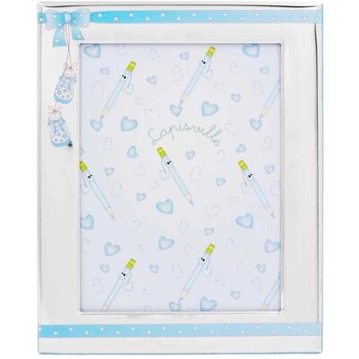 Cornice Nascita Argenteria Mb - 13x18 cm con Fermo & Scarpe Cornice Nascita Argenteria Mb - 13x18 cm con Fermo & Scarpe