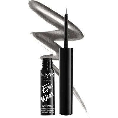 NYX Professional Makeup Gunmetal Flüssiger Eyeliner - Langanhaltend, Wasserdicht, Metallischer Glanz NYX Professional Makeup Gunmetal Flüssiger Eyeliner - Langanhaltend, Wasserdicht, Metallischer Glanz