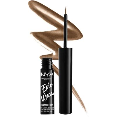 NYX Professionele Make-up Bruine Metalen Vloeibare Oogpotlood - Langdurig, Waterdicht, Metaalachtige Afwerking NYX Professionele Make-up Bruine Metalen Vloeibare Oogpotlood - Langdurig, Waterdicht, Metaalachtige Afwerking