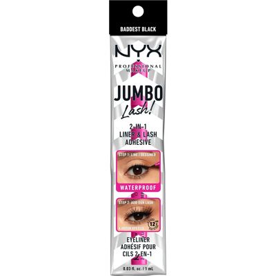 NYX Professional Makeup Jumbo 2-i-1 Eyeliner og Lim for Øyevipper - Svart NYX Professional Makeup Jumbo 2-i-1 Eyeliner og Lim for Øyevipper - Svart