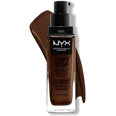 Nyx Professional Make Up Can't Stop Won't Stop Fond de Teint Haute Couvrance Deep Ebony Nyx Professional Make Up Can't Stop Won't Stop Fond de Teint Haute Couvrance Deep Ebony