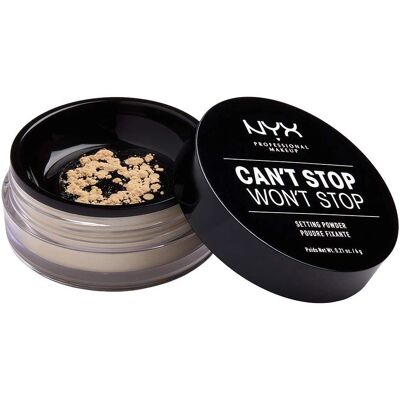 NYX Professional Makeup Can't Stop Won't Stop Poudre Fixante - Clair-moyen - Publicité NYX Professional Makeup Can't Stop Won't Stop Poudre Fixante - Clair-moyen - Publicité