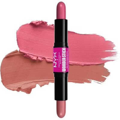 NYX Professional Makeup Wonder Stick Cream Blush - Light Peach & Baby Pink - Contouring Duo NYX Professional Makeup Wonder Stick Cream Blush - Light Peach & Baby Pink - Contouring Duo