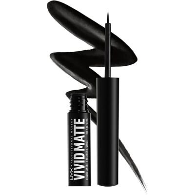 NYX Professional Makeup Svart Matte Flytende Eyeliner - Eyeliner NYX Professional Makeup Svart Matte Flytende Eyeliner - Eyeliner