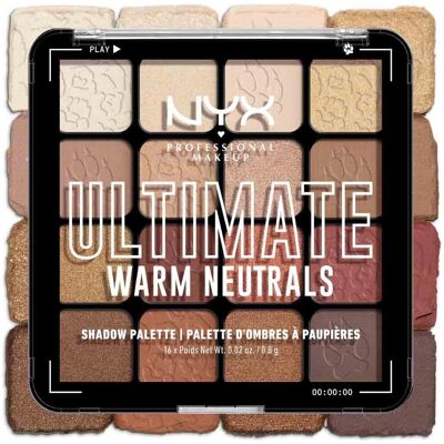 NYX Professional Makeup Ultimate Lidschattenpalette - Warme Neutrale 16 Farbtöne NYX Professional Makeup Ultimate Lidschattenpalette - Warme Neutrale 16 Farbtöne