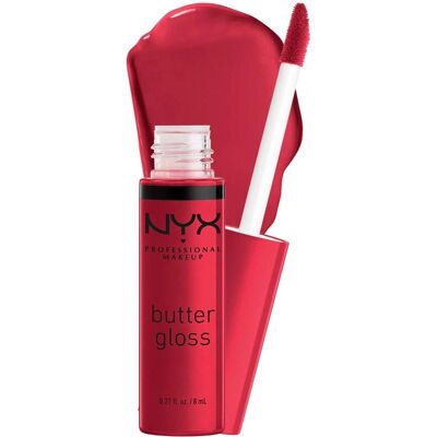 NYX Professional Makeup Butter Gloss - Brillance Rouge Velours - Publicité NYX Professional Makeup Butter Gloss - Brillance Rouge Velours - Publicité