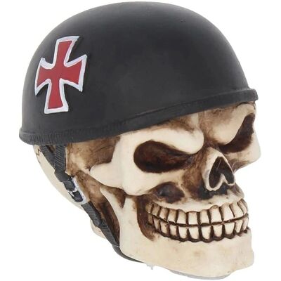 Nemesis Now Teschio Con Cappello Racer Statua Nemesis Now Teschio Con Cappello Racer Statua