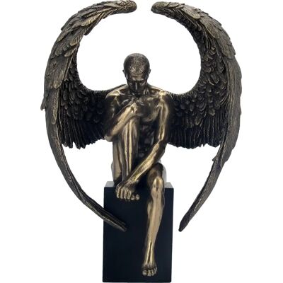 Nemesis Now Bronzed Angel Contemplative Figurine - 26cm - Religious Spiritual Decor Nemesis Now Bronzed Angel Contemplative Figurine - 26cm - Religious Spiritual Decor