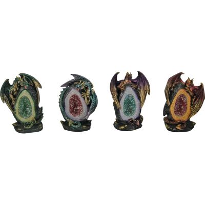 Nemesis Now Geode Keepers Set Of 4 Lightup Dragon Crystal Figurines - Figurines Nemesis Now Geode Keepers Set Of 4 Lightup Dragon Crystal Figurines - Figurines