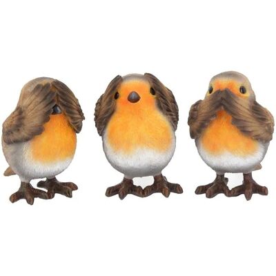 Nemesis Now Trois Moineaux Sages 8cm Statue en Résine Collectible Nemesis Now Trois Moineaux Sages 8cm Statue en Résine Collectible