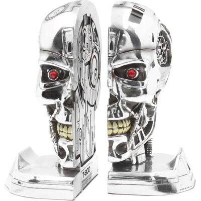 Nemesis Now Terminator 2 Head Bookends - Silver - Bookends Nemesis Now Terminator 2 Head Bookends - Silver - Bookends