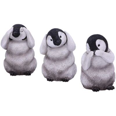 Nemesis Now See No Hear No Speak No Evil Emperor Penguin Chick Figurines - figurine Nemesis Now See No Hear No Speak No Evil Emperor Penguin Chick Figurines - figurine
