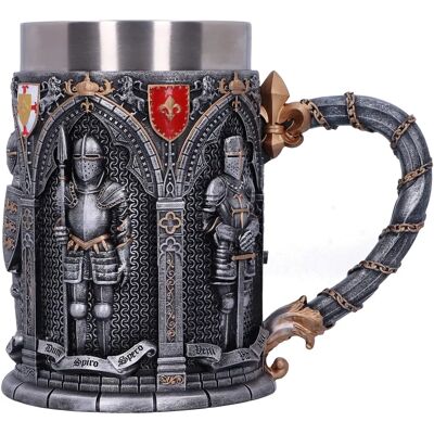 Nemesis Now Knight Tankard - Medieval Ornate Steel Nemesis Now Knight Tankard - Medieval Ornate Steel