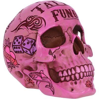 Gifts Direct 2 U Ltd Nemesis Now Skull Tatuaggio Skarbonka - Różowy Gifts Direct 2 U Ltd Nemesis Now Skull Tatuaggio Skarbonka - Różowy