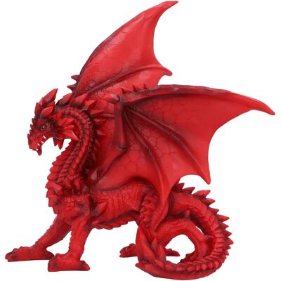 Adorno de Dragón Tailong Dragón Rojo Gótico Pintado a Mano - Figura Decorativa Adorno de Dragón Tailong Dragón Rojo Gótico Pintado a Mano - Figura Decorativa