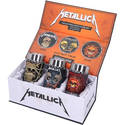 Metallica Set aus 3 Pushead Art Schnapsgläser - Offizielle Lizenz Metallica Set aus 3 Pushead Art Schnapsgläser - Offizielle Lizenz