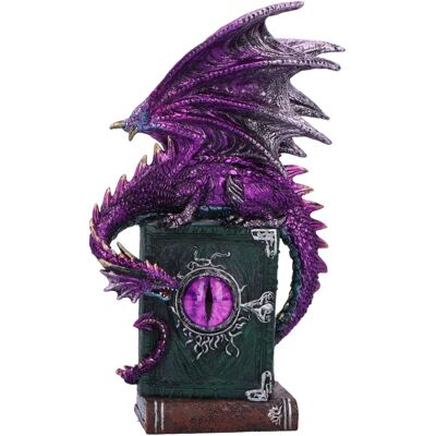 Nemesis Now Dragon Fable Purple Dragon On Book Figurine - Figurine Nemesis Now Dragon Fable Purple Dragon On Book Figurine - Figurine