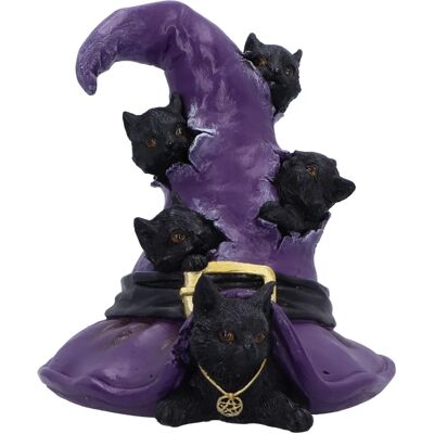 Nemesis Now Marka Magiczny kapelusz czarownicy i czarna figurka kotów - 14cm Nemesis Now Marka Magiczny kapelusz czarownicy i czarna figurka kotów - 14cm