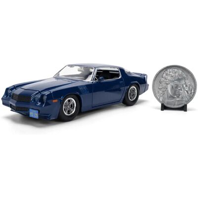 Jada Chevrolet Camaro Stranger Things - Voiture Modèle 1:24 Bleu Mer Profonde - Publicité Jada Chevrolet Camaro Stranger Things - Voiture Modèle 1:24 Bleu Mer Profonde - Publicité
