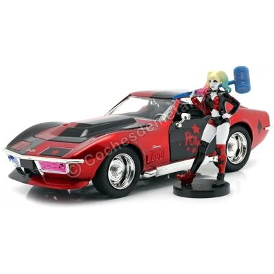 Jada Corvette Stingray 1969 de Chevrolet avec figurine en métal moulé Harley Quinn - Voiture miniature - Publicité Jada Corvette Stingray 1969 de Chevrolet avec figurine en métal moulé Harley Quinn - Voiture miniature - Publicité