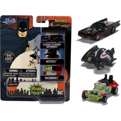 Jada Toys Nano Cars Seria Classic Batman TV - Miniatura samochód z metalu Jada Toys Nano Cars Seria Classic Batman TV - Miniatura samochód z metalu