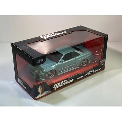 Jada Toys Nissan Skyline GT-R BNR34 - Zabawka samochód w skali 1:24 - Szybcy i Wściekli Jada Toys Nissan Skyline GT-R BNR34 - Zabawka samochód w skali 1:24 - Szybcy i Wściekli
