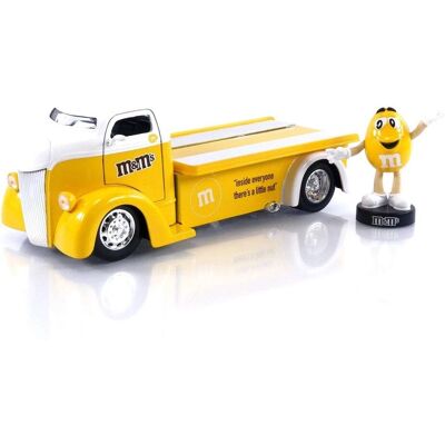 Voiture miniature Jada Toys Ford Coe Flatbed M&Ms Jaune - 1:24 - Publicité Voiture miniature Jada Toys Ford Coe Flatbed M&Ms Jaune - 1:24 - Publicité