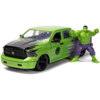 Jada Toys Marvel Hulk Ram 1500 1/24 Escala - Veículo Jada Toys Marvel Hulk Ram 1500 1/24 Escala - Veículo