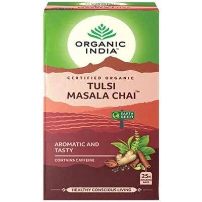 Organic India Tulsi Masala Chai - Té ayurvédico con Tulsi y Assam Organic India Tulsi Masala Chai - Té ayurvédico con Tulsi y Assam