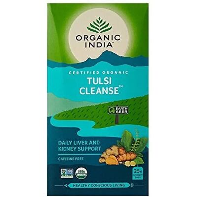 Té de hierbas Tulsi Cleanse Organic India - Apoya hígado y riñones Té de hierbas Tulsi Cleanse Organic India - Apoya hígado y riñones