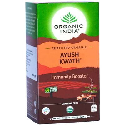 Infusion ayurvédique Ayush Kwath de Organic India - Soutien immunitaire - Publicité Infusion ayurvédique Ayush Kwath de Organic India - Soutien immunitaire - Publicité