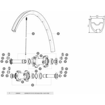 Cuscinetti mozzo Mavic - 20x32x7, 25x37x7 - Cuscinetti Cuscinetti mozzo Mavic - 20x32x7, 25x37x7 - Cuscinetti