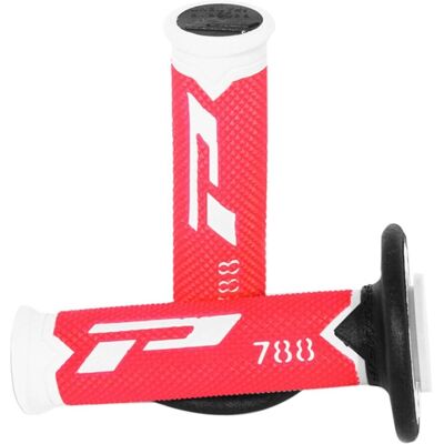 Poignées ProGrip - Densité Triple - Rouge, Blanc, Noir - Moto - Publicité Poignées ProGrip - Densité Triple - Rouge, Blanc, Noir - Moto - Publicité