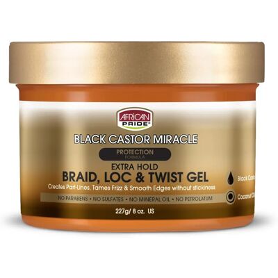 African Pride BlackCastor Miracle Gel voor Vlechten, Locs en Twists - Haar Gel African Pride BlackCastor Miracle Gel voor Vlechten, Locs en Twists - Haar Gel