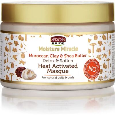 African Pride Masque à l'argile marocaine et beurre de karité - Masque capillaire - Publicité African Pride Masque à l'argile marocaine et beurre de karité - Masque capillaire - Publicité