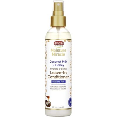 Après-shampooing sans rinçage avec lait de coco et miel - African Pride - Publicité Après-shampooing sans rinçage avec lait de coco et miel - African Pride - Publicité