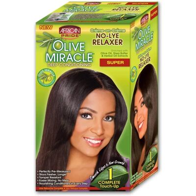 African Pride Olive Miracle Deep Conditioning Olive Oil Relaxer Kit - Hair Relaxer Kit African Pride Olive Miracle Deep Conditioning Olive Oil Relaxer Kit - Hair Relaxer Kit