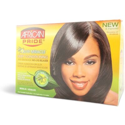 African Pride Olive Miracle Relaxer - Soin en profondeur anti-casse - Publicité African Pride Olive Miracle Relaxer - Soin en profondeur anti-casse - Publicité