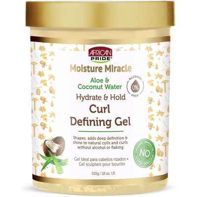 African Pride - Moisture Miracle Curl Defining Gel - Hair Gel - Publicité African Pride - Moisture Miracle Curl Defining Gel - Hair Gel - Publicité