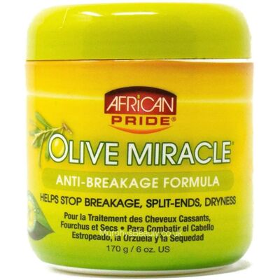 African Pride Miracle Olive Contre la Cassure - Crème Capillaire - Publicité African Pride Miracle Olive Contre la Cassure - Crème Capillaire - Publicité