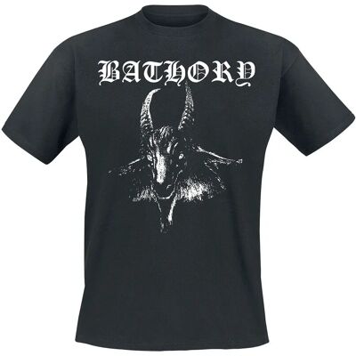 Bathory Ziegenlogo T-Shirt - Schwarz - M - T-Shirt Bathory Ziegenlogo T-Shirt - Schwarz - M - T-Shirt